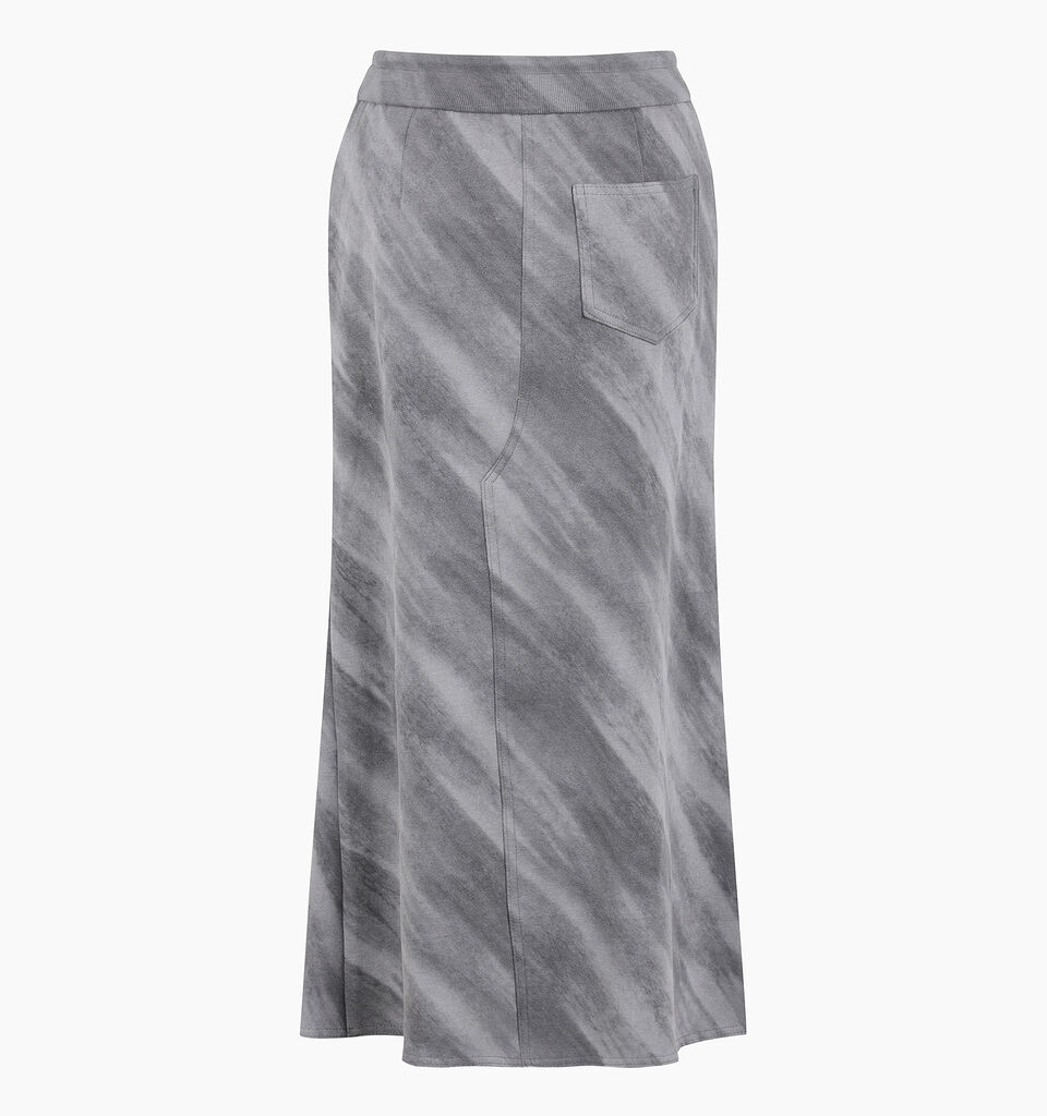 Marl gray sporty chic skirt - sisley k longuette skirts - Dark Gray | Sisley K image number 2